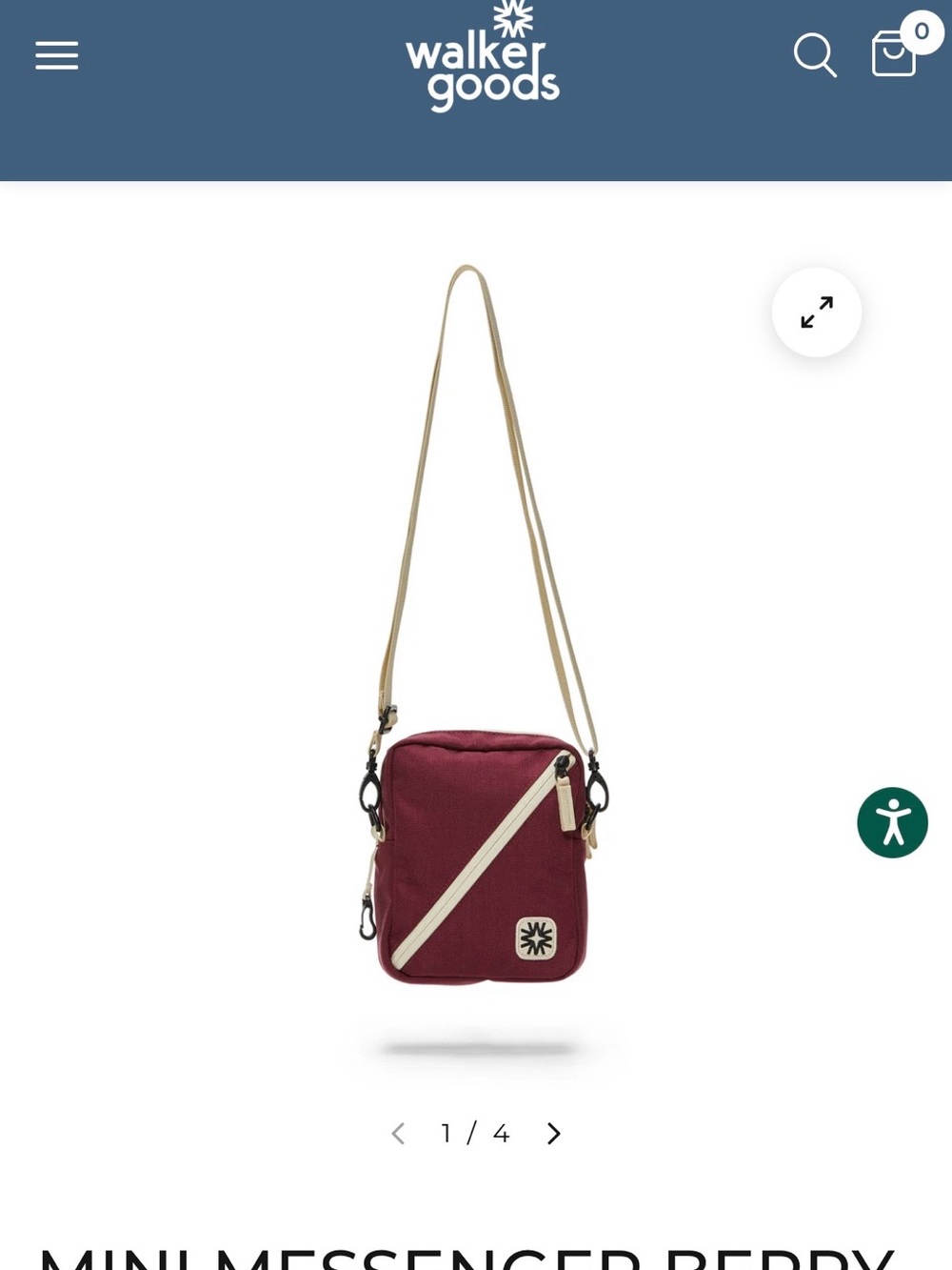 Walker Goods Mini Messenger Crossbody Bag - Berry